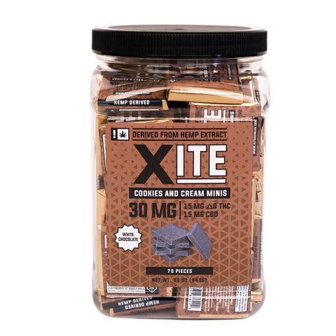 XITE D9 Cookies & Cream Chocolate  Minis - 5 PIECE BUNDLE