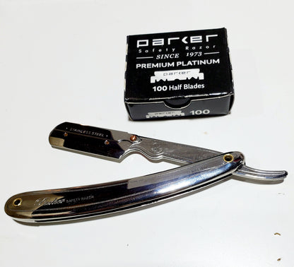 Parker Safety Razor Premium Platinum PACK 100 half blades