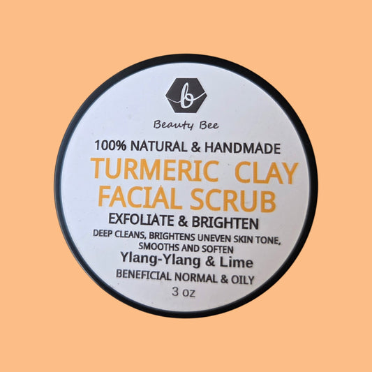 Beauty Bee Turmeric Clay Facial Scrub- Ylang Ylang and Lime