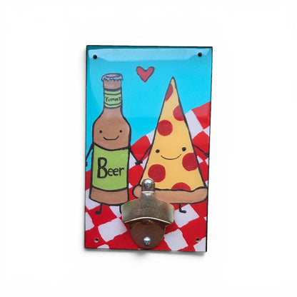 Pizza and Beer Bottle Opener