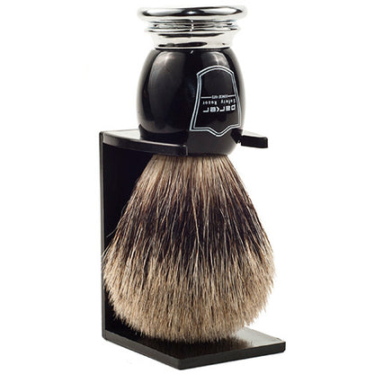 Black & Chrome Handle Pure Badger Bristle