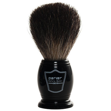 Parker Ebony Handle Black Badger Shaving Brush and Stand