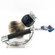 Chrome Razor and Brush Stand for both Straight and Long Handle Safety Razors