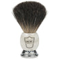 Parker Ivory Marbled Handle Black Badger Shaving Brush and Stand