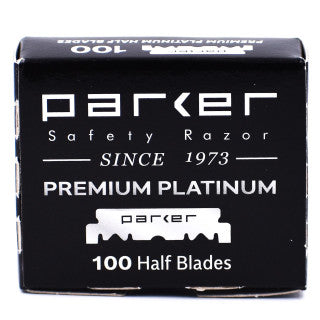 Parker Safety Razor Premium Platinum PACK 100 half blades