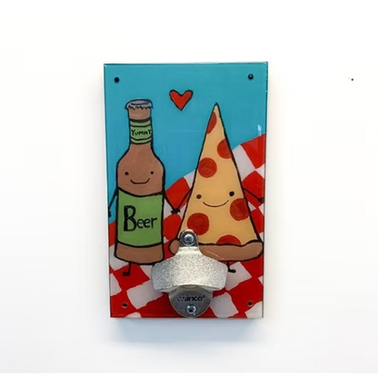 Pizza and Beer Bottle Opener