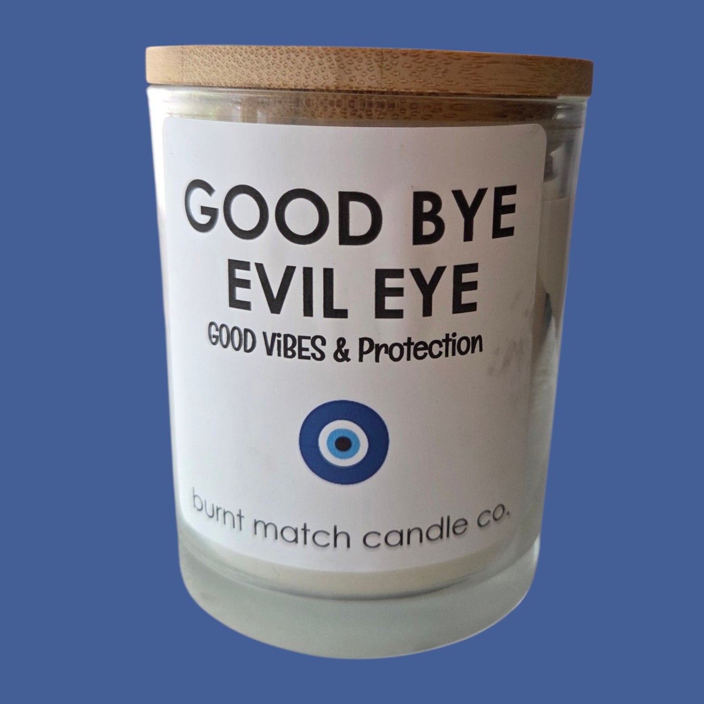 Good By Evil Eye Candle by Burnt Match Candle co