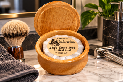 Dr. Pennskin Shave Soap with Wood Bowl