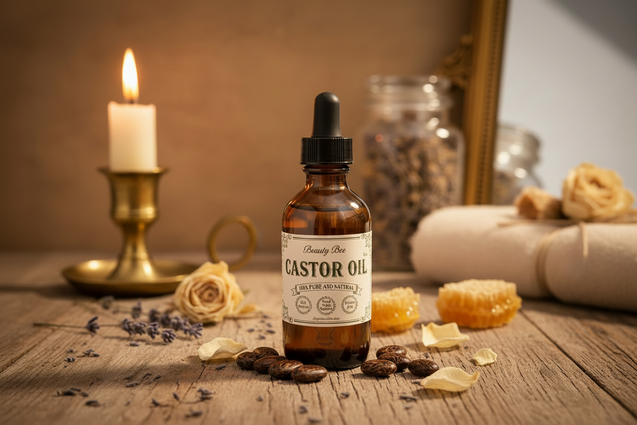 Beauty Bee Castor Oil Background - Zoomed
