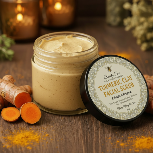 Turmeric Clay Facial Scrub - Enlarged Close-Up