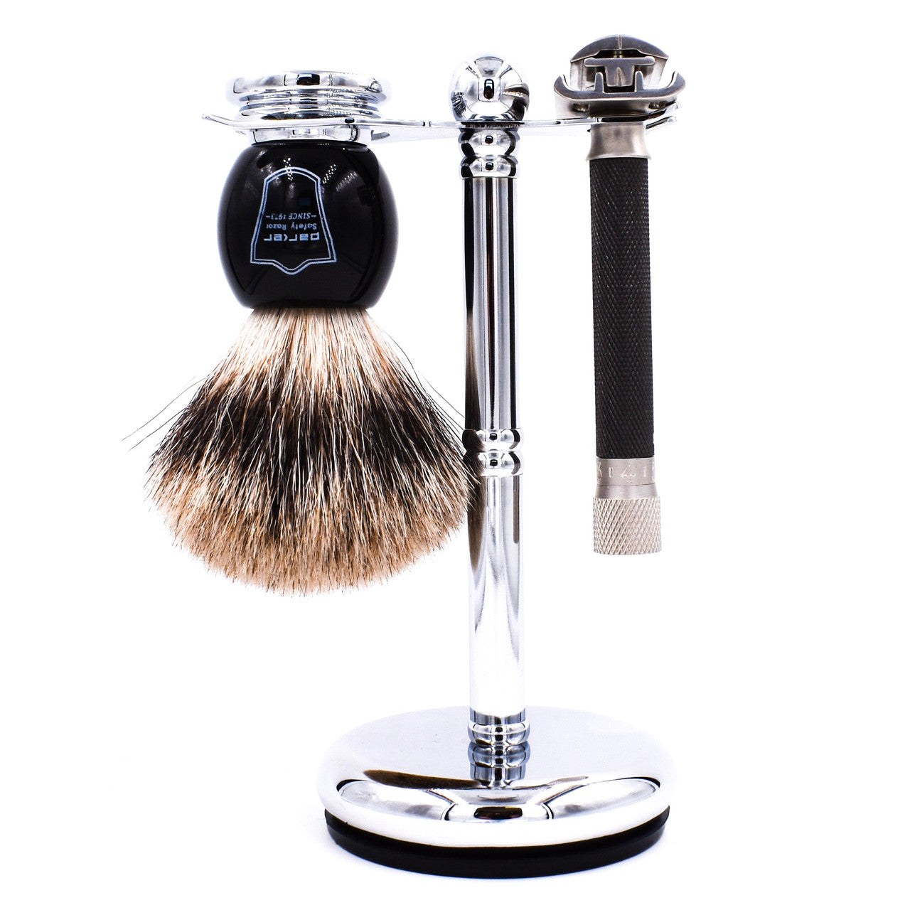 Parker Deluxe Chrome 2 Prong Shave Stand